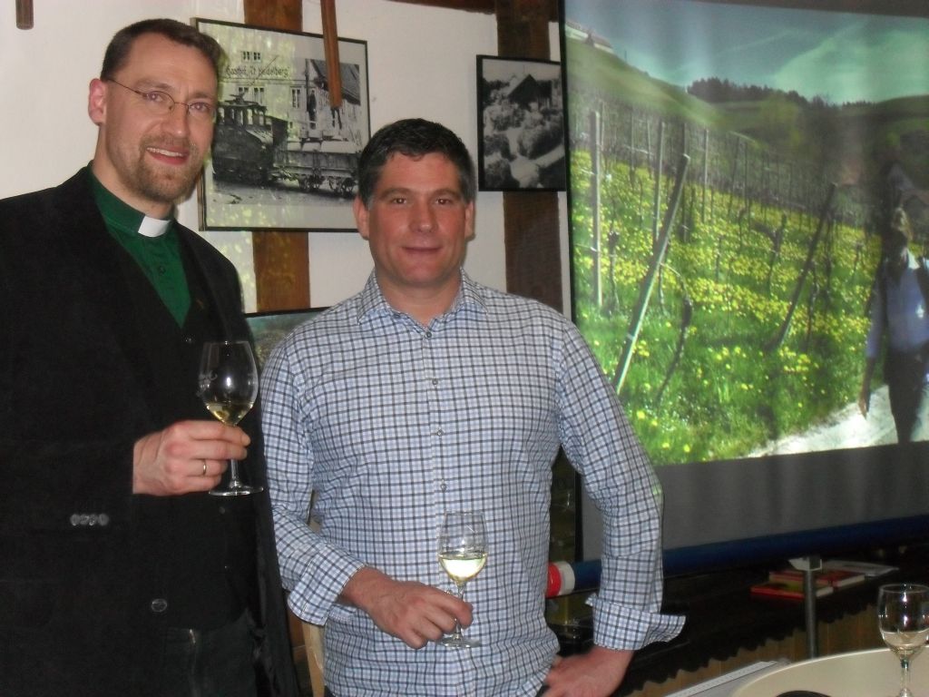 die Gastgeber der biblischen Weinprobe